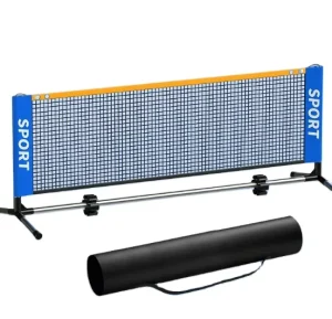 1 Regulation Size 22FT Pickleball Net System Portable With Wheels for Outdoor Court Training