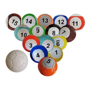 1 Set 16 Pcs Billiard Snooker Soccer Ball Football Full Set Snooker Football Size 5 Snookball