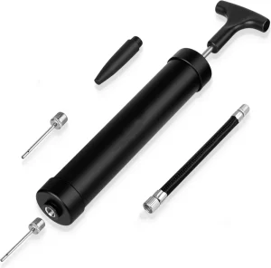 10 Inch ABS Steel Foldable Ball Pump for Basketball Soccer Football Volleyball Rugby Portable with Extension Hose Needles