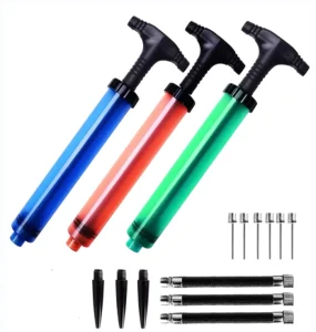 10 Inches Soccer Ball Air Pump for Inflating Exercise Ball With 8cm Hose Air Needle and Nozzle
