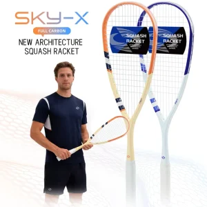 100% Full Carbon Squash Racket 149g Ultra Light 3D Textured Design Anti Twist Frame Premium Racket Bag Gradient Grip