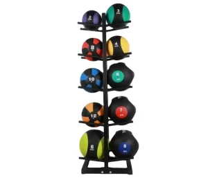 10pcs Steel Gym Stand Rack with Wall Medicine Ball Rack