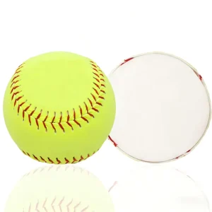 11 Inch Professional Durable PVC Leather Baseball Soft Rubber Center Softball Solid Pattern for Indoor Outdoor Use