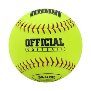 12-Inch Leather Softball Fast Pitch Game Ball with Raised Seam for Softball Baseball Players