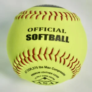 12 Inch Training Softball Yellow PVC Leather Cork Core with Custom Logo