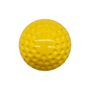 12 Inch Yellow Handmade Cork Filled PU Pitching Machine for Softballs Dimpled Baseballs