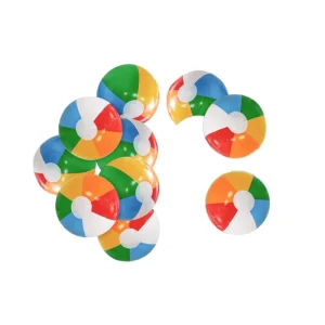 12in Kids Beach Ball Bulk Pack of 14 Inflatable Pool Hawaiian Tropical Theme Party Decorations Favors Supplies Toy Balls