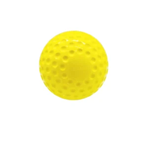 12inch Glossy PU Material Durable Sting-free Yellow Dimpled Softballs For Pitching Machine
