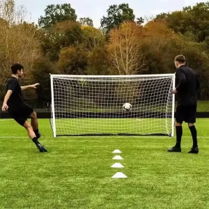 12x6ft Folding Football Goal Pop up Soccer Goal Portable Soccer Goal for Practice