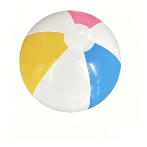 16 Inch Macaron Color Inflatable Beach Balls With White Panels Waterproof PVC Unisex Kids Beach Ball Custom Logo