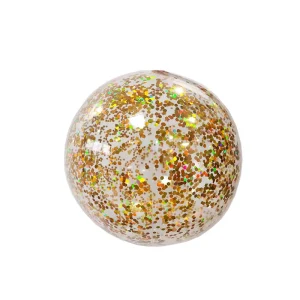 16 or 24 Inch PVC Inflatable Transparent Sequin Beach Ball for Children Outdoor Water Sports Beach Ball Inflatable Balloons Toys