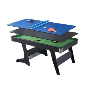160cm Multi Game Snooker Table with Table Tennis and Dining Standing Billiard Pool Game with Pingpong Table TP 1601P