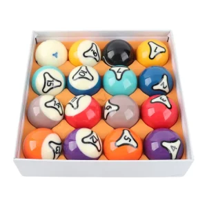 16Pcs Billiard Balls Set US Style Pool Ball Resin 57.2mm Dia for Tournament Practice
