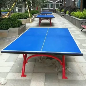 全天候型 18 毫米乒乓球桌，防水且可折叠，高耐用性，适合室内室外运动俱乐部学校使用