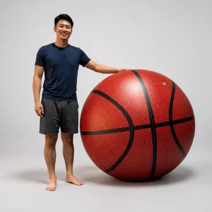 1m 2m 3m Custom Size PVC Advertising Inflatable Giant Basketball Inflatable Balloon For Game Event Display