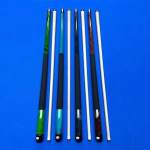 2 Piece Maple Wood Pool Cue Sticks 13 mm Cue Tip 19 oz Stainless Steel Joint for Billiard Club