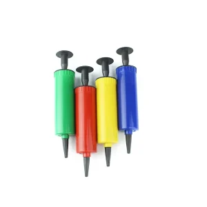 2 in 1 Hand Air Pump for Balloon Inflator Mini Plastic Inflating Ball Hand Air Pump with Metal Needle