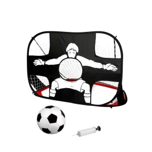 2 in 1 Pop Up Funny Football Practice Net Backyard Beach Soccer Goal and Indoor Folding Soccer Goals Court Equipment