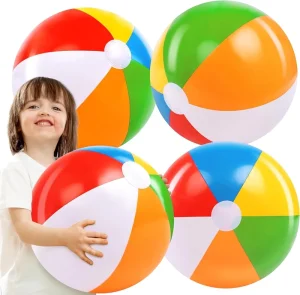 20″ Beach Balls Large Rainbow Beach Ball Inflatable Pool Toys for Party Supplies Decorations