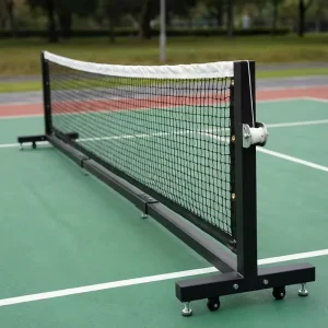 22FT Heavy Duty Grade Galvanized Portable Pickleball Net Wheels Easy Mobility Indoor Outdoor Regulation Height