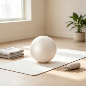 22cm Mini Pilates Ball Soft PVC Small Yoga Exercise Ball for Core Training Balance Physical Home Gym Workout for Woman