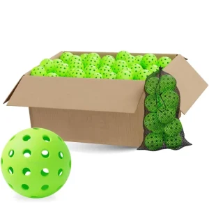 3 Packs 40 Hole Pickleball Balls Outdoor Indoor Sports Polymer Dimpled Durable Bouncy Pickleball