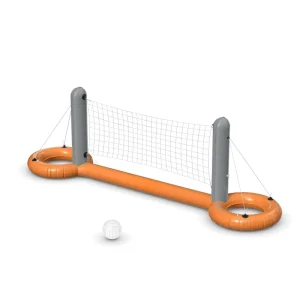 3 in 1 Inflatable Water Sports Set Volleyball Net Basketball Hoop & Soccer Goal Heavy Duty PVC for Pool & Beach