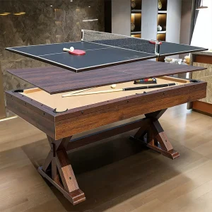 3 in 1 Multi Function Convertible Slate Pool Table Snooker Billiard Table Tennis Wooden Frame Home Commercial Use