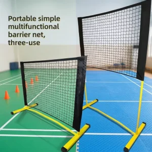 3 in 1 Pickleball Badminton Tennis Net Portable Multisport Adjustable Height with Post Set for Family Outdoor Game