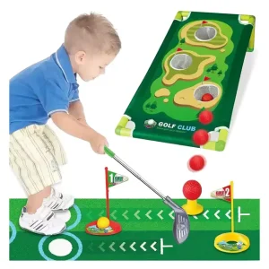 3 in 1 Upgraded Golf Clubs Series Indoor & Outdoor Sport Games Golf Shaft Balls Golf Tee Set With 9 Balls Toys for Toddler