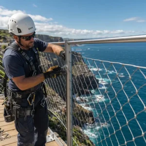316L Stainless Steel Marine Safety Netting for Yacht Deck and Offshore Deck Fencing
