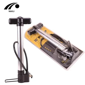 32cm Aluminum Alloy Manual Multi-Functional Basketball Volleyball Air Pump with Gauge