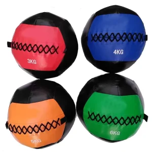 35cm Diameter PU Soft Fitness Medicine Ball Portable Trainer Balance Training Accessory with Bouncing Slam for Cross Training