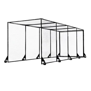 360 Durable Plastic Mobile Cricket Cage with Pop-Up Goals Cricket Net Batting Cage Set Sports Equipment