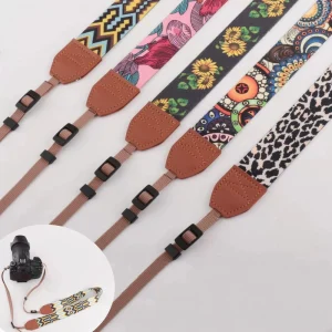 38mm Wide Various Pattern Design Shoulder Straps for Camera Adjustable Camera Belt Strap Replacement Camera Strap
