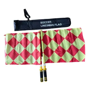 38x32cm Diamond Square Aluminum Alloy Rotatable Linesman Flag Essential for Soccer Referee Football Match Games