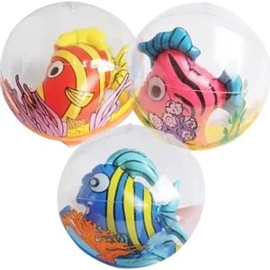 3D Fish Beach Balls Inflatable Balls Colorful Beach Ball Children Toys Floating