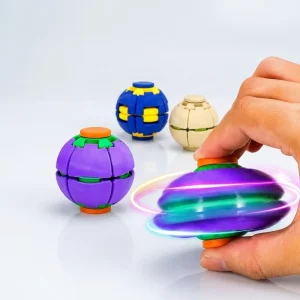 3D Printed Press To Spin Fidget Toy, Infinite Rotation Sensory Desk Toy for Anxiety Relief, EDC Hand Spinner Ball