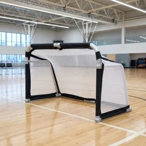 4*2.5FT Weather Resistant Elite Aluminum Folding Goal Pro Standard Portable Soccer Net for Schools & High End Home Training