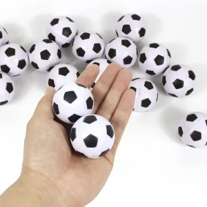 4 Cm White Mini Football for Kids Toddler Sports Toy Solid Sponge PU Foam Bouncing Ball