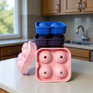 4 Holes Silicone Ice Hockey Mold Whiskey Frozen Ice Cubes Frozen Ice Grids Creative Frozen Drinks