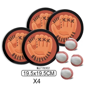 4 Piece Set Professional Baseball & Softball Custom Logo Cloth Bats Discs & Balls for Practice
