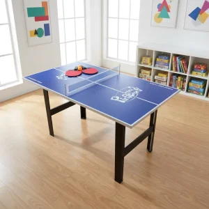 40 Inch Modern Classic Ping Pong Table Tennis Indoor Family Entertainment Sports Game with Bats Education Toys Indoor Use