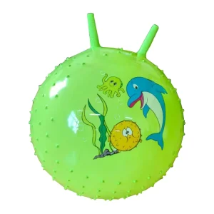45cm Massage Space Hopper Ball Handle Ball PVC Toy Ball Full Printed Toy Hopper Bouncing Inflatable Toys