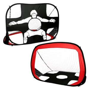 4FT Square Soccer Goal with Carrying Bag Practice Foldable Children Pop-Up Play Goal for Outdoors Portable Sports Training Net