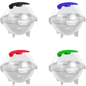 4pcs Eco Friendly Reusable Clear Plastic Sphere Ice Ball Mold DIY Vodka Whiskey Ice Hockey Maker Large Clear Ice Cream Tool