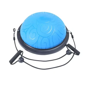55cm Yoga Massage Ball With SSikes PVC Fitness Exercise Material Blue Yoga Half Ball