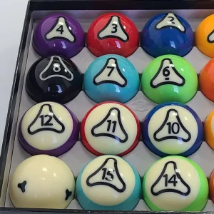 57.25mm Resin Design Pool Balls Complete Full Set of Billiard Balls 16pcs in a Set High Quality 2 1/4inch