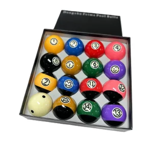 57.2mm Billiards Pool Balls Set 16 Pieces Billiards Premium 16A Black Design Resin 16pc Set 57.2 Billiards Pool Balls