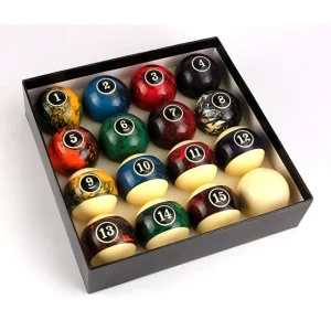 57.2mm Complete Set Colorful Pool Balls Billiard Set